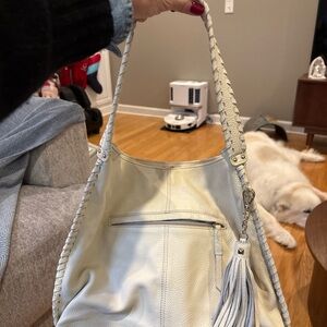 MJ London White Leather Hobo | NWOT
